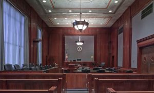 Courtroom in Hackensack, NJ symbolizing the divorce process and divorce laws in hackensack