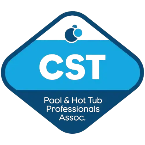 CST Certified Pool & Spa Service Technician badge from Pool & Hot Tub Professionals Assoc. at Gorlin Pools in Lakehurst, NJ